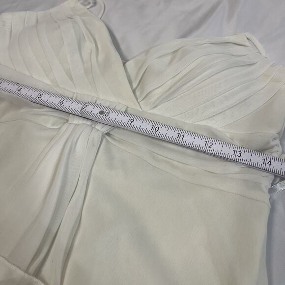 B. Smart Chiffon Gown Women 13/14 Ivory Formal - Picture 7 of 14